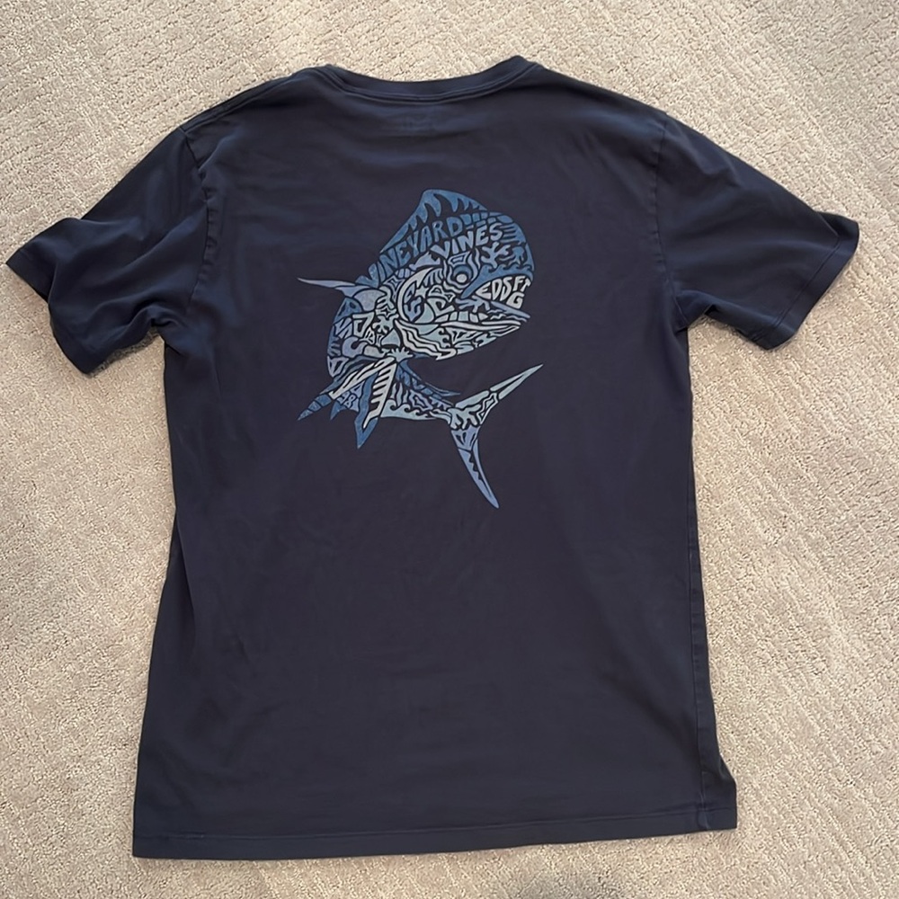 Vineyard Vines Navy Whale Logo Tee